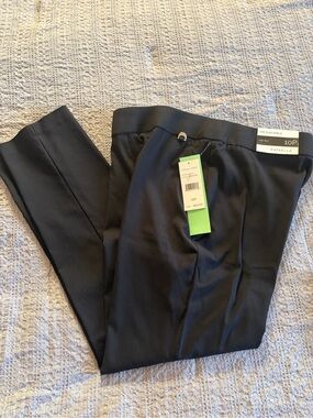 NWT Rafaella Slim Ankle Pants 10P Black High Rise Stretch Pull-On Career Pants